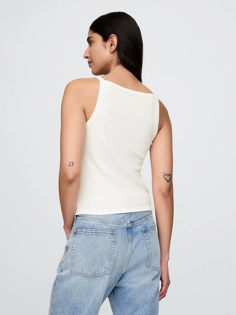 Modern Apron-Neck Tank Top