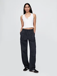Mid Rise Easy Utility Barrel Pants