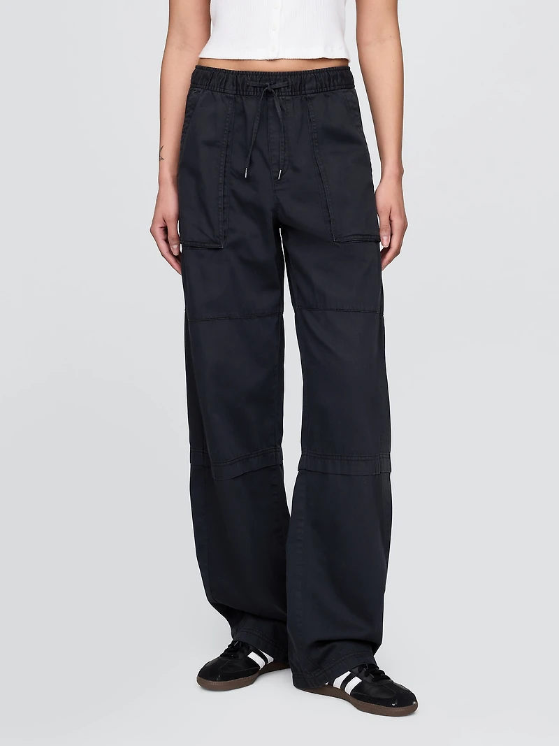Mid Rise Easy Utility Barrel Pants