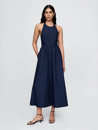 Tie-Back Halter Maxi Dress