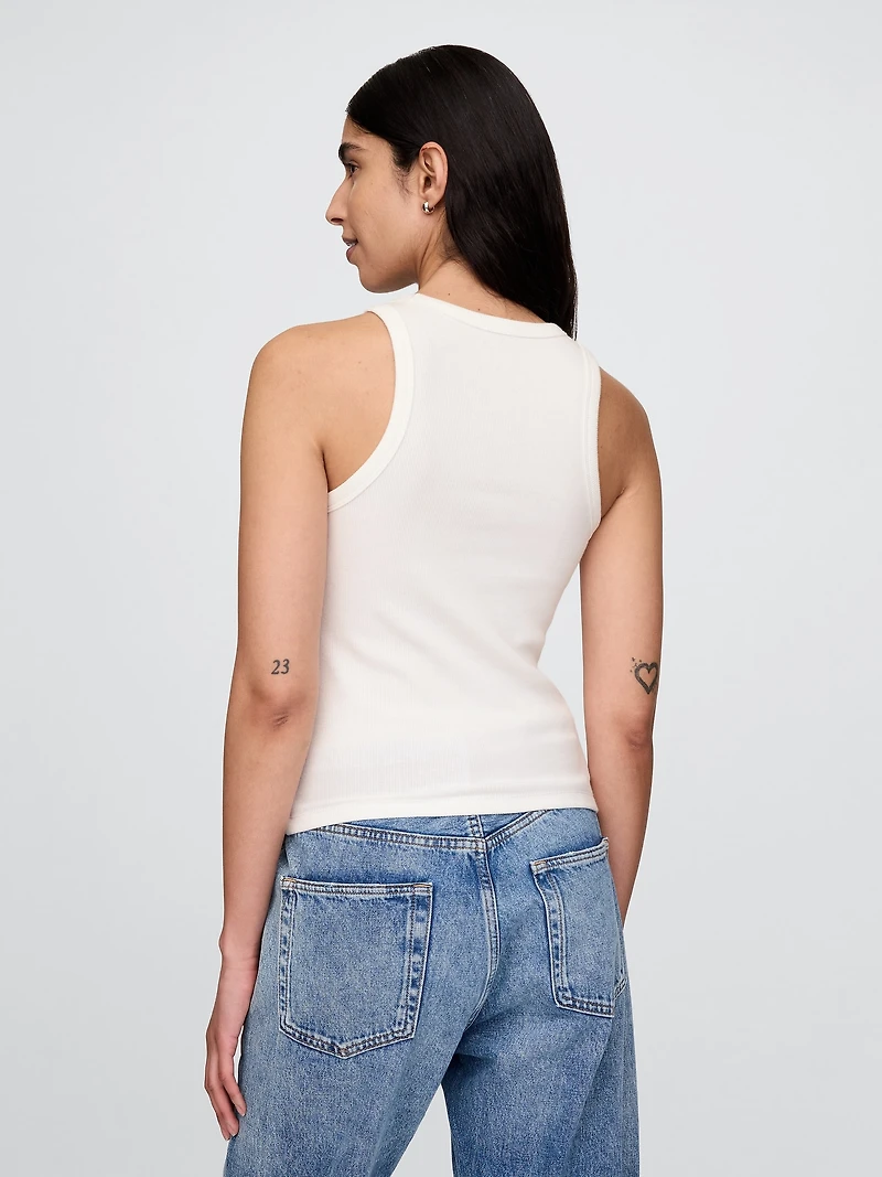 Modern Rib Halter Tank Top
