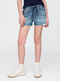 Kids Low Rise Easy Denim Shorts