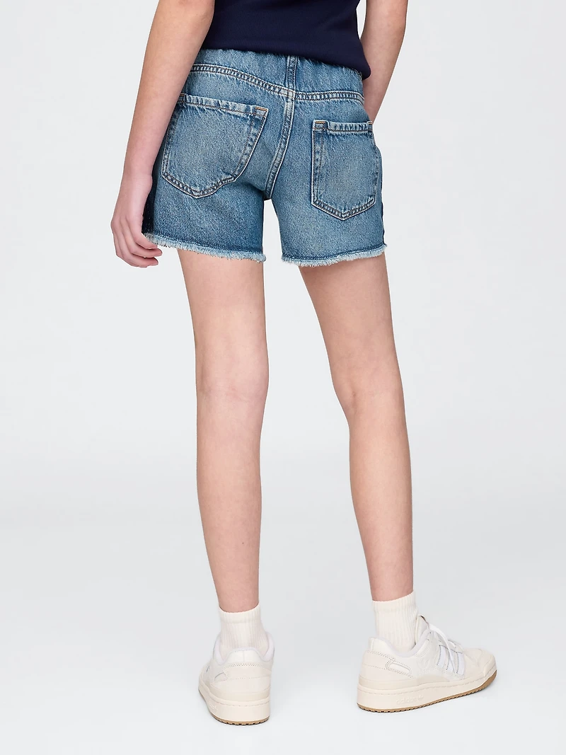 Kids Low Rise Easy Denim Shorts