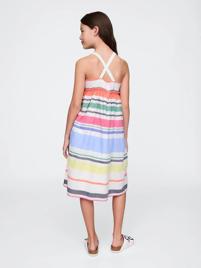Kids Apron Neck Midi Dress