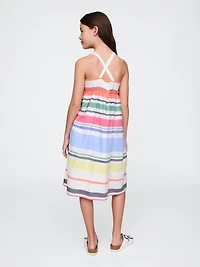 Kids Apron Neck Midi Dress
