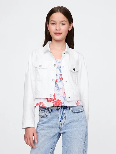 Kids Denim Crop Jacket