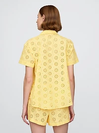 Eyelet Poplin PJ Shirt