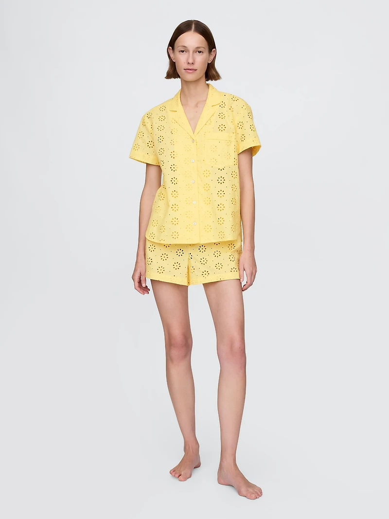 Eyelet Poplin PJ Shirt
