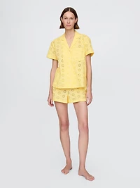 Eyelet Poplin PJ Shirt