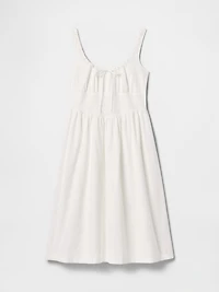Eyelet Scoop Neck Dress