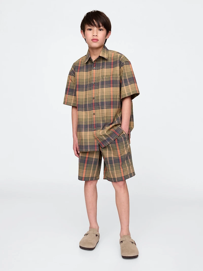 Kids Relaxed Plaid Shirt