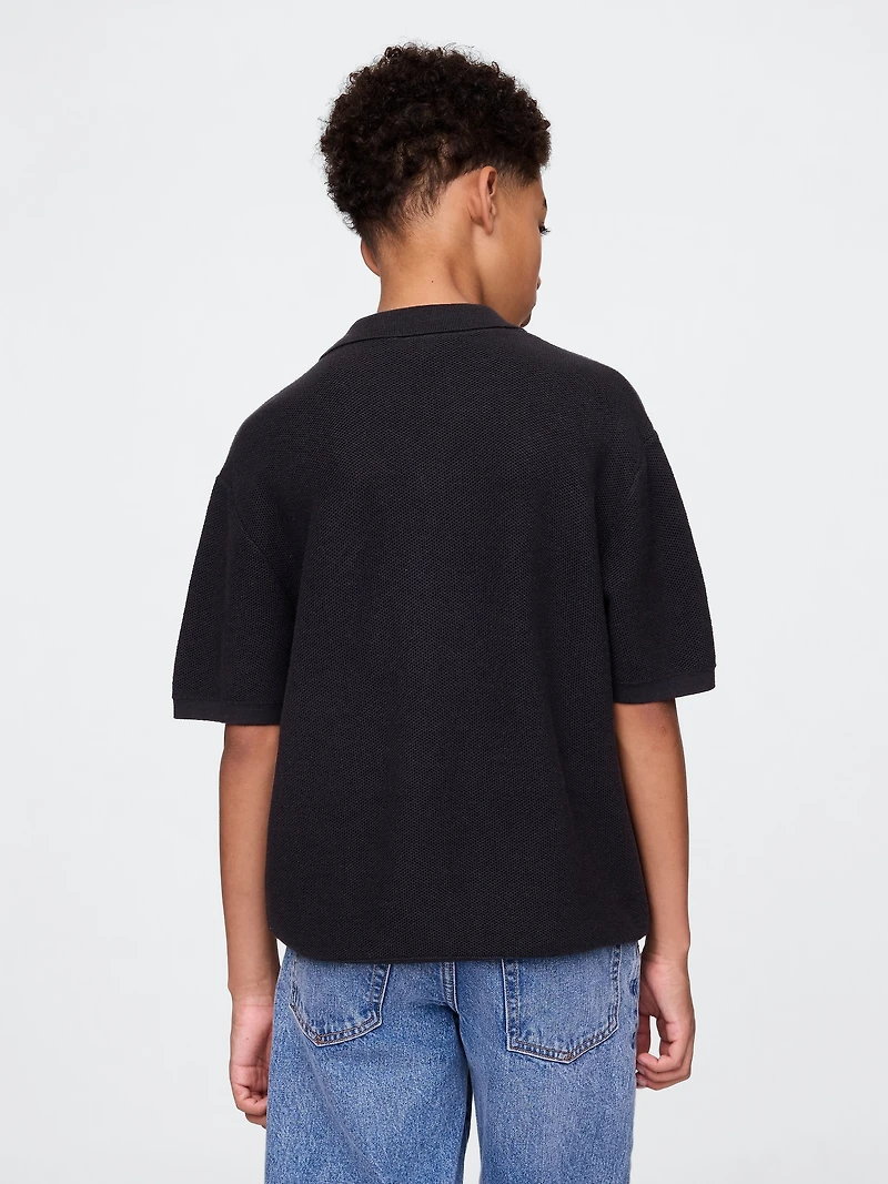 Kids Relaxed Polo Sweater Shirt
