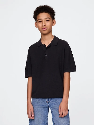 Kids Relaxed Polo Sweater Shirt