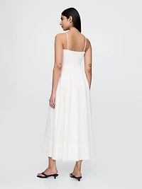 Cotton Gauze Mixed Media Maxi Dress