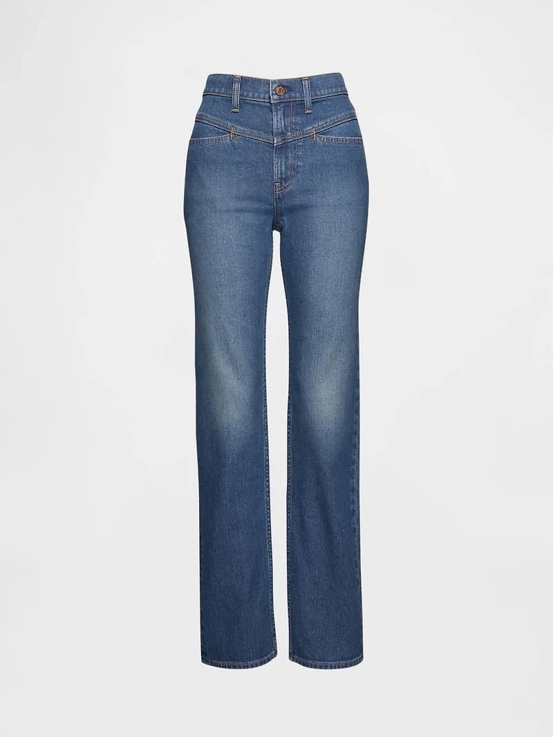 High Rise Western '90s Slim Straight Jeans