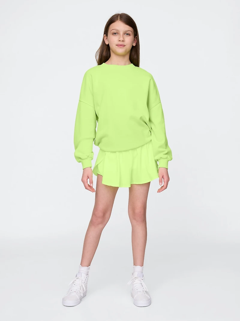 Kids Quick-Dry Butterfly-Hem Run Shorts