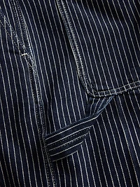 '90s Loose Denim Stripe Carpenter Shorts