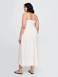 Cotton Gauze Mixed Media Maxi Dress