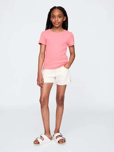 Kids Low Rise Stride Denim Shorts