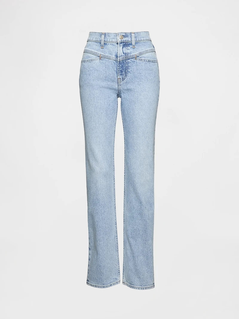 High Rise Western '90s Slim Straight Jeans