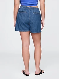 Mid Rise UltraSoft Denim Easy Boxer Shorts
