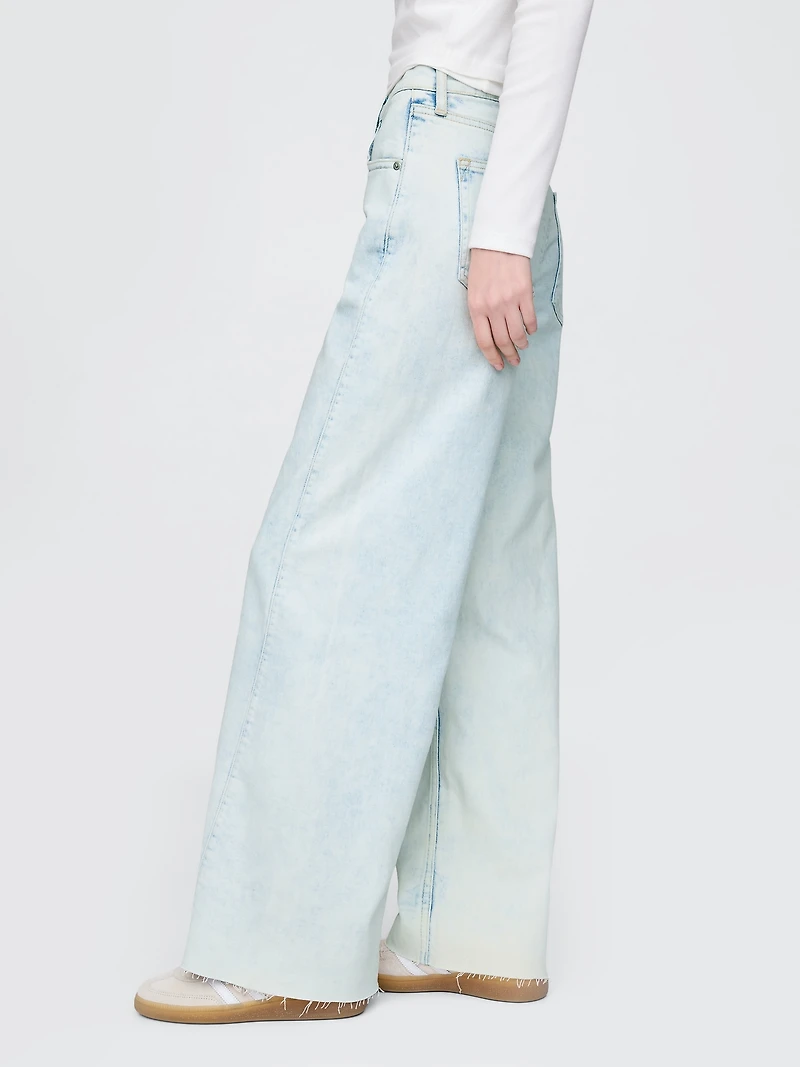 High Rise Stride Wide-Leg Jeans
