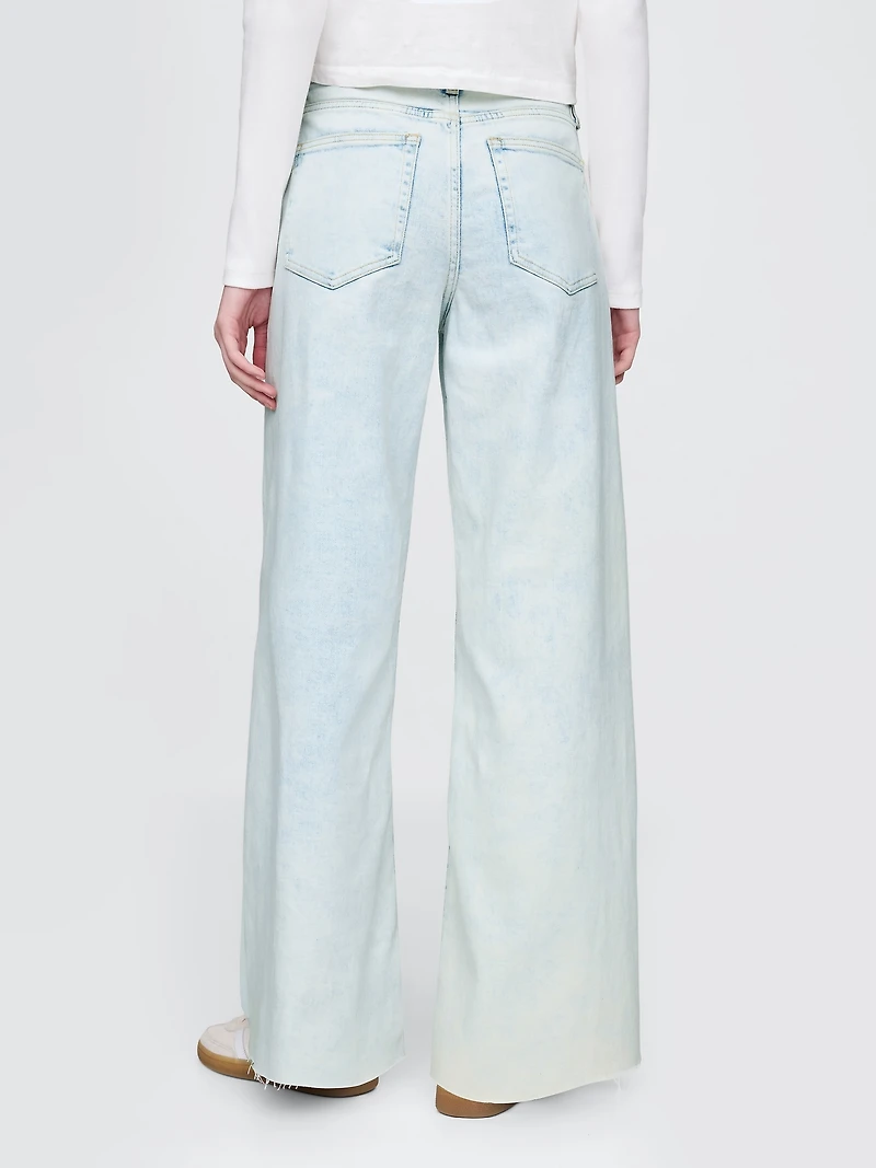 High Rise Stride Wide-Leg Jeans