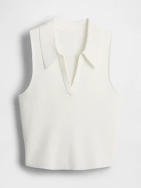 Rib Sweater Crop Tank Top