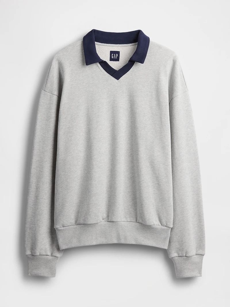 Oversized Polo Sweatshirt