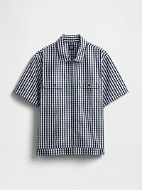Poplin Full-Zip Pocket Shirt