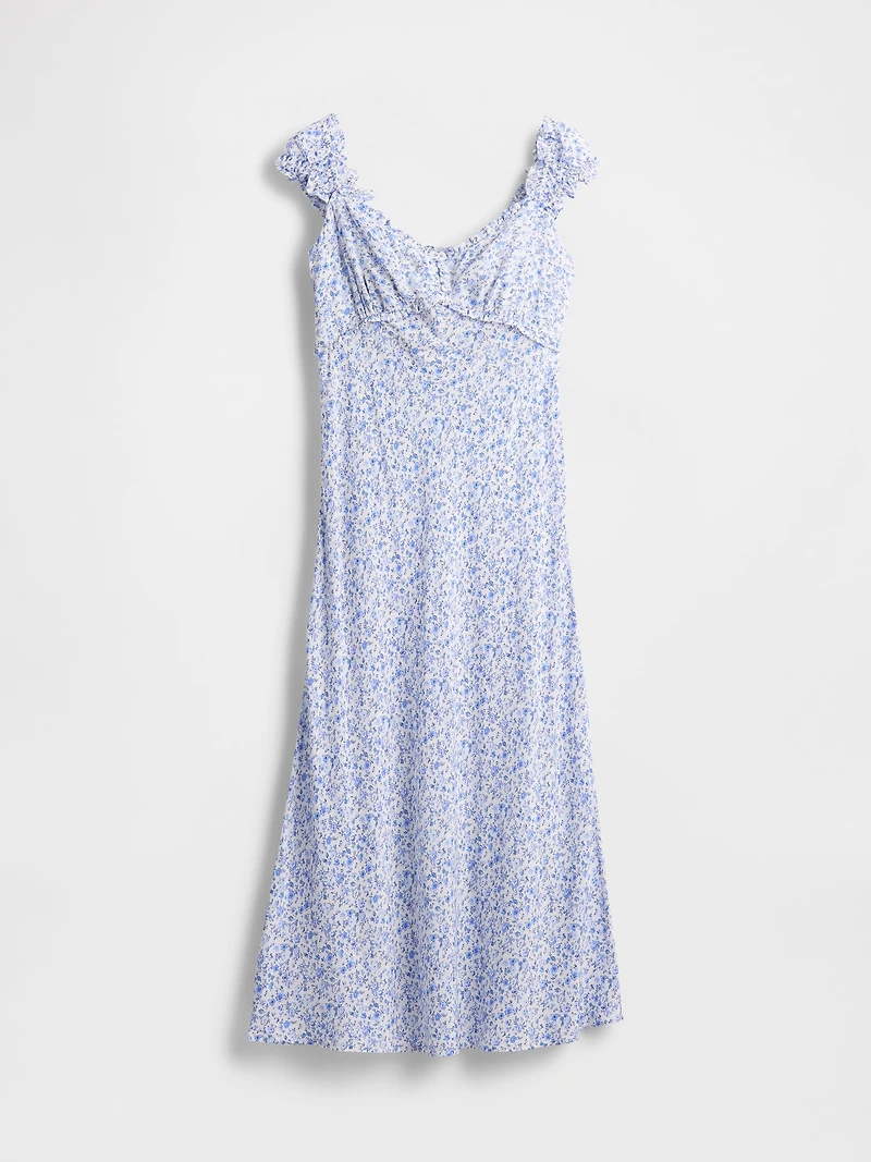 Crepe Sweetheart Maxi Dress