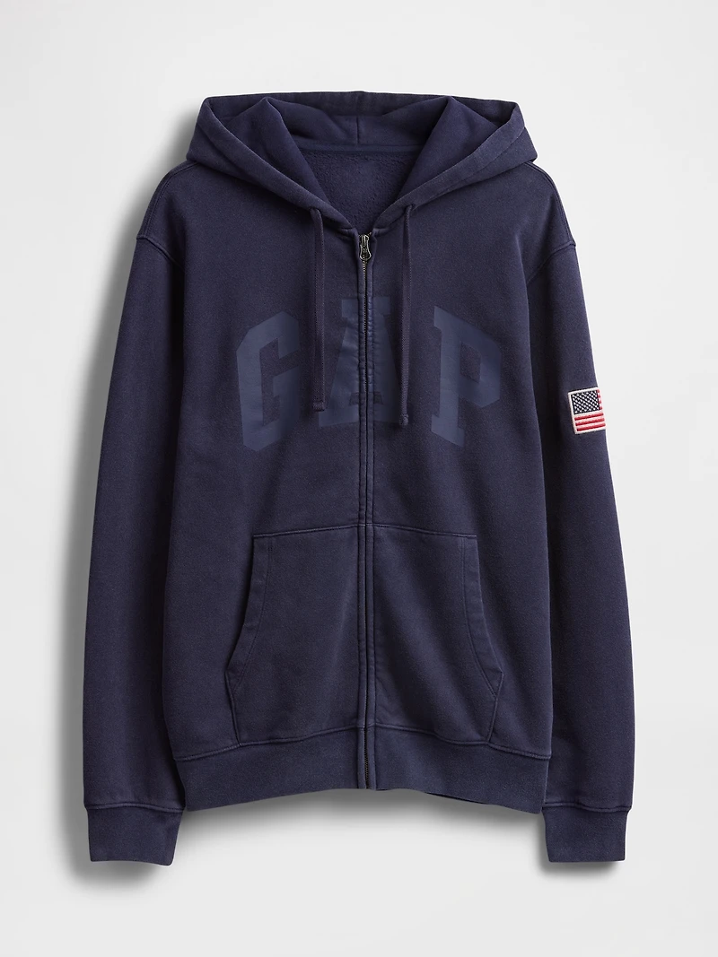 VintageSoft Gap Logo Zip Hoodie