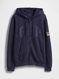 VintageSoft Gap Logo Zip Hoodie