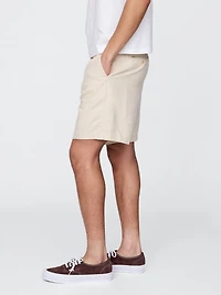 8" Linen-Cotton Shorts