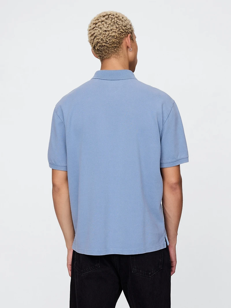 Relaxed Pique Polo Shirt