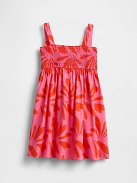 Kids Smocked Poplin Dress