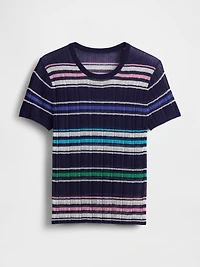 Sheer Rib Sweater T-Shirt