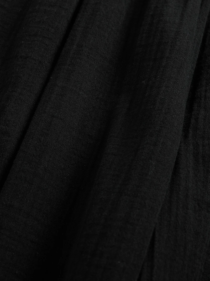 Cotton Gauze Easy Barrel Pants