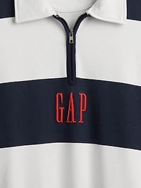Heavyweight Striped Logo Pullover
