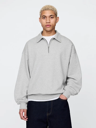 Heavyweight Oversized Quarter-Zip Pullover