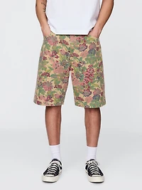 Floral Canvas Shorts