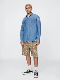 Floral Canvas Shorts