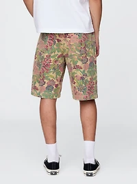 Floral Canvas Shorts