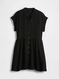 Cotton Gauze Mini Shirtdress