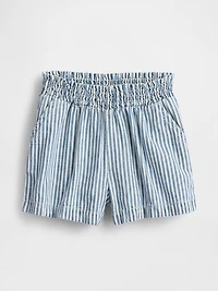 Baby & Toddler Denim Stripe Pull-On Shorts