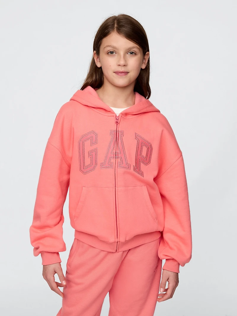 Kids VintageSoft Logo Zip Hoodie