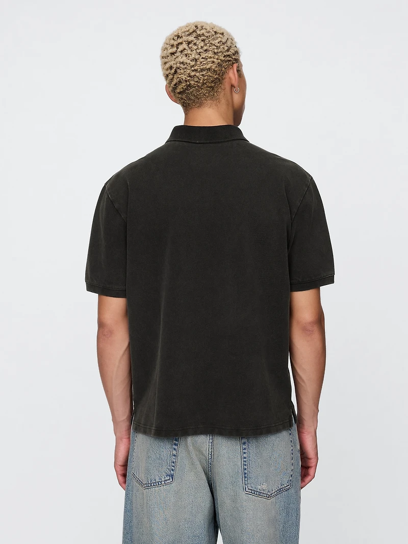 Relaxed Pique Polo Shirt