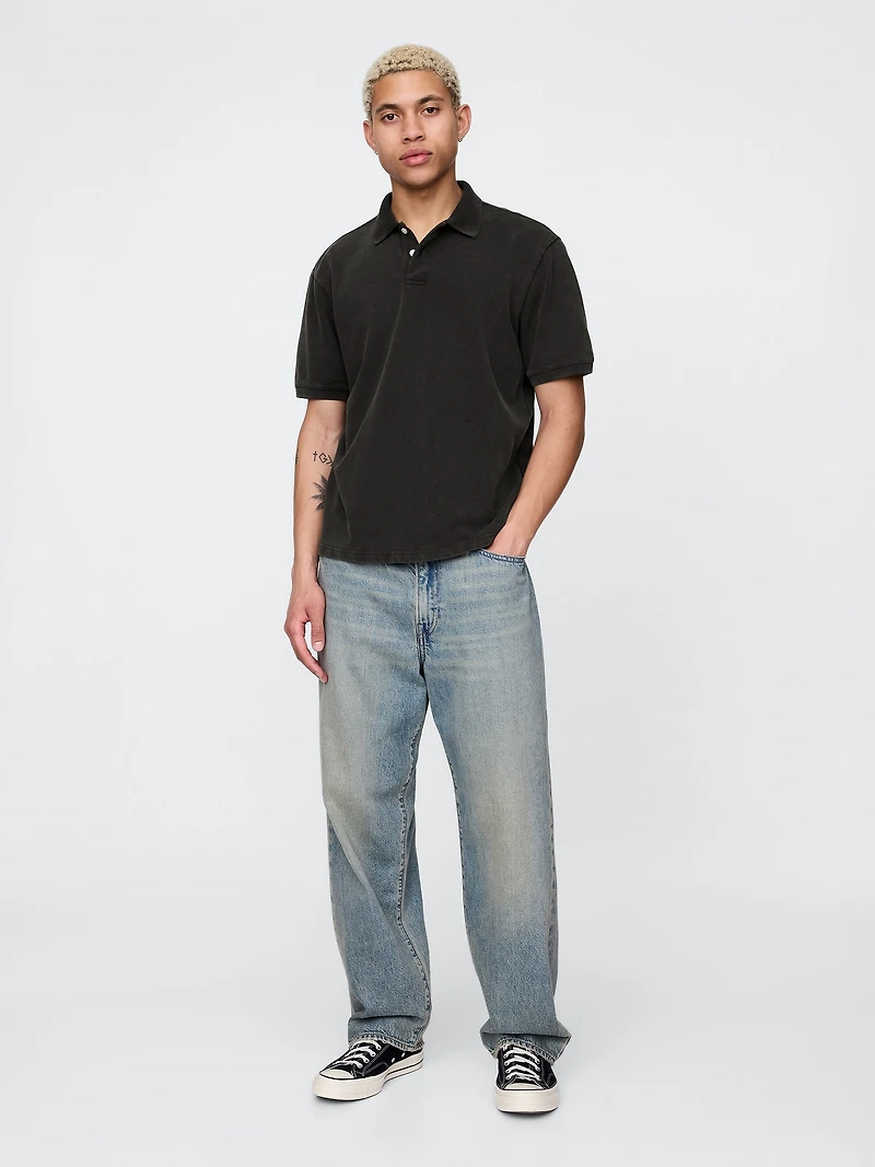 Relaxed Pique Polo Shirt