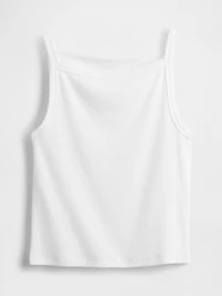 Modern Apron-Neck Crop Tank Top