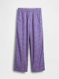 Organic Cotton Poplin Easy Wide-Leg Pants